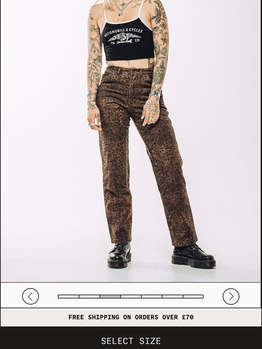 Women’s Straight Leg Jeans in Brown Paisley